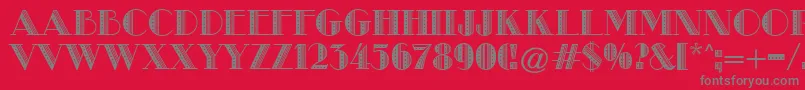 MetroRetroB Font – Gray Fonts on Red Background