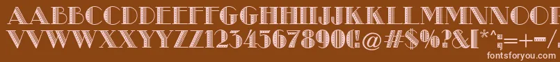 MetroRetroB Font – Pink Fonts on Brown Background