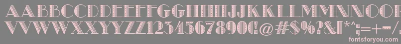 MetroRetroB Font – Pink Fonts on Gray Background