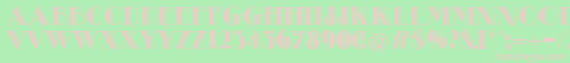 MetroRetroB Font – Pink Fonts on Green Background