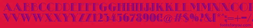 MetroRetroB Font – Purple Fonts on Red Background