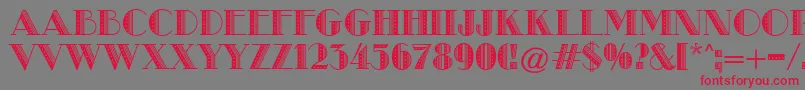 MetroRetroB Font – Red Fonts on Gray Background