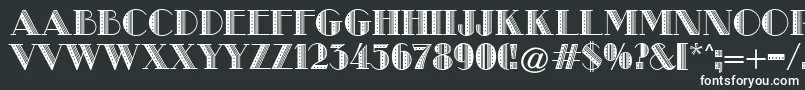 MetroRetroB-fontti – valkoiset fontit