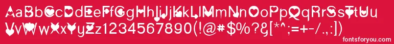 ParisInLove Font – White Fonts on Red Background
