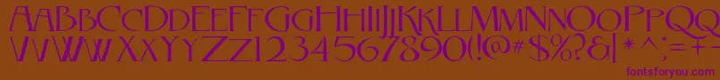 RebelCaps2010 Font – Purple Fonts on Brown Background