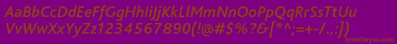 BlissproMediumitalic Font – Brown Fonts on Purple Background