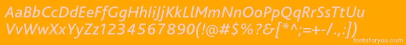 BlissproMediumitalic Font – Pink Fonts on Orange Background