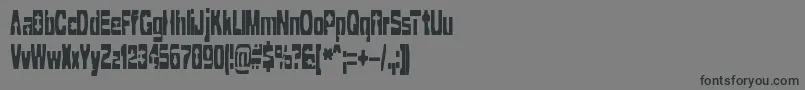 Шрифт CleavedTtrBrk – чёрные шрифты на сером фоне