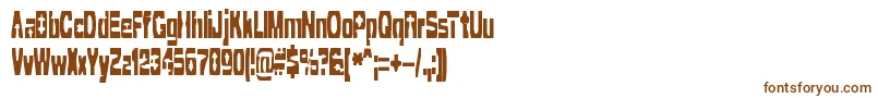 CleavedTtrBrk-fontti – ruskeat fontit valkoisella taustalla