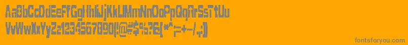 CleavedTtrBrk Font – Gray Fonts on Orange Background