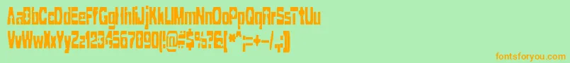 CleavedTtrBrk Font – Orange Fonts on Green Background