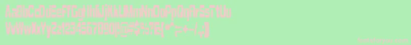 CleavedTtrBrk Font – Pink Fonts on Green Background