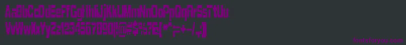 Czcionka CleavedTtrBrk – fioletowe czcionki na czarnym tle