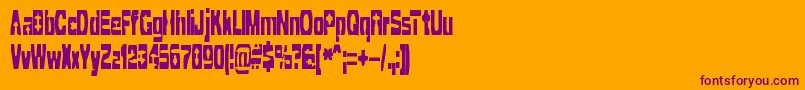 CleavedTtrBrk Font – Purple Fonts on Orange Background