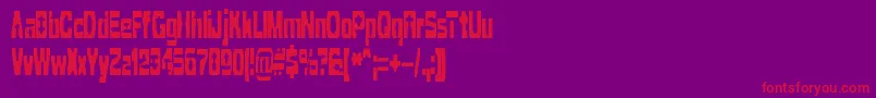 CleavedTtrBrk Font – Red Fonts on Purple Background