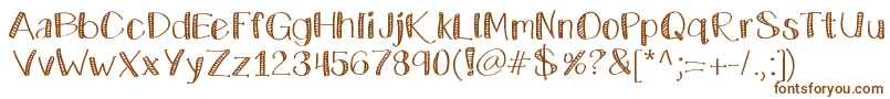 Katecelebration Font – Brown Fonts on White Background