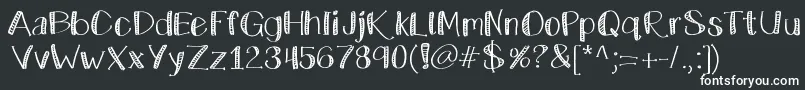 Katecelebration Font – White Fonts on Black Background