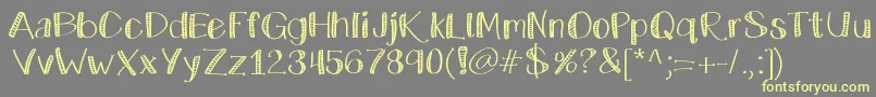 Katecelebration Font – Yellow Fonts on Gray Background