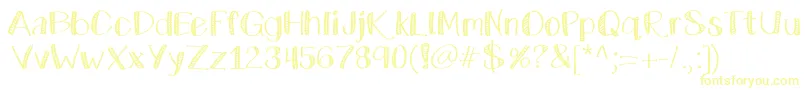 Katecelebration Font – Yellow Fonts on White Background