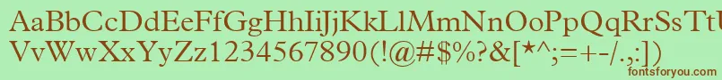 TerminusLightSsiLight Font – Brown Fonts on Green Background