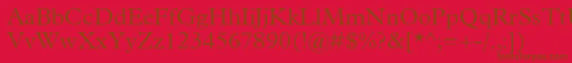 TerminusLightSsiLight Font – Brown Fonts on Red Background