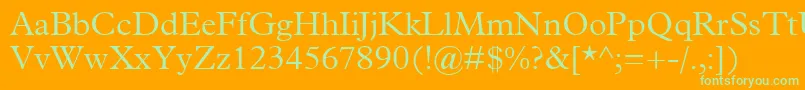 TerminusLightSsiLight Font – Green Fonts on Orange Background