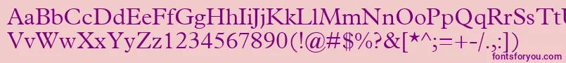 TerminusLightSsiLight Font – Purple Fonts on Pink Background