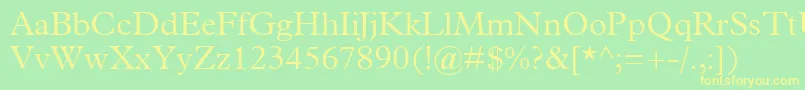 TerminusLightSsiLight Font – Yellow Fonts on Green Background