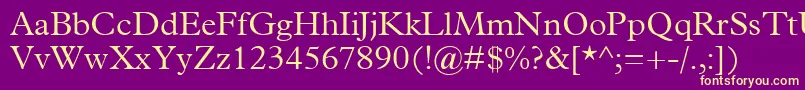TerminusLightSsiLight Font – Yellow Fonts on Purple Background