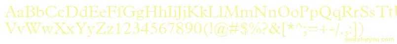 TerminusLightSsiLight Font – Yellow Fonts on White Background