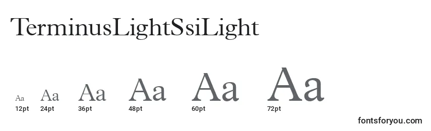 Размеры шрифта TerminusLightSsiLight