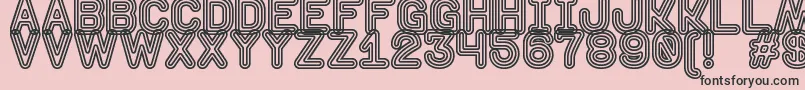 DiscotequeSt Font – Black Fonts on Pink Background