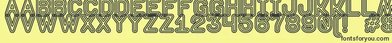 DiscotequeSt Font – Black Fonts on Yellow Background