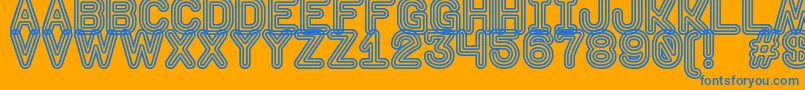 DiscotequeSt Font – Blue Fonts on Orange Background