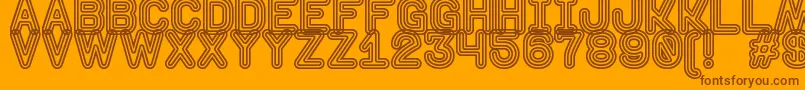 fuente DiscotequeSt – Fuentes Marrones Sobre Fondo Naranja