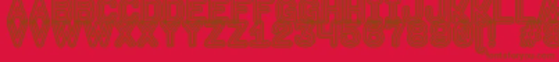 Шрифт DiscotequeSt – коричневые шрифты на красном фоне