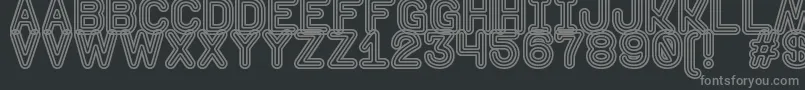 DiscotequeSt Font – Gray Fonts on Black Background