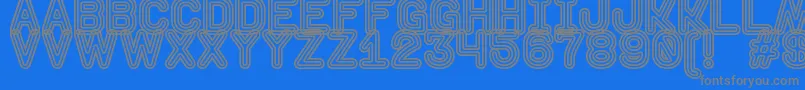 DiscotequeSt Font – Gray Fonts on Blue Background