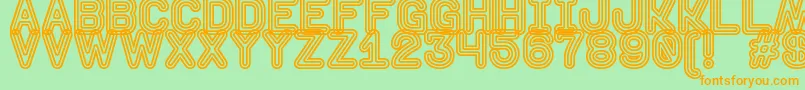 DiscotequeSt Font – Orange Fonts on Green Background