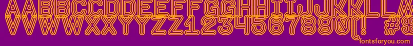 DiscotequeSt Font – Orange Fonts on Purple Background