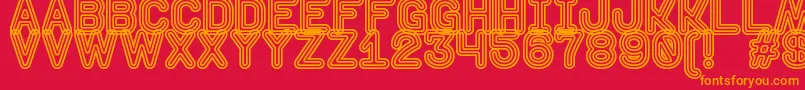 DiscotequeSt Font – Orange Fonts on Red Background