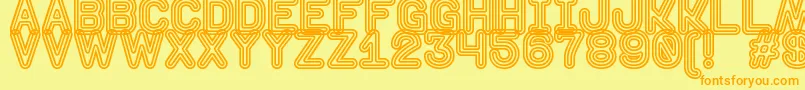 DiscotequeSt Font – Orange Fonts on Yellow Background