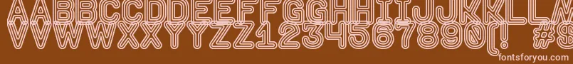 DiscotequeSt Font – Pink Fonts on Brown Background