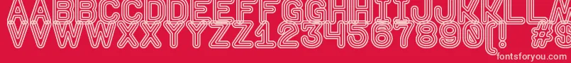 DiscotequeSt Font – Pink Fonts on Red Background