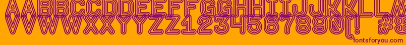 DiscotequeSt Font – Purple Fonts on Orange Background