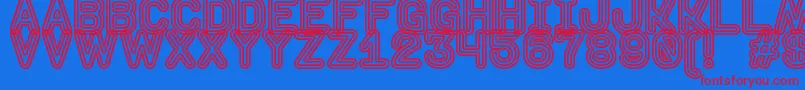 DiscotequeSt Font – Red Fonts on Blue Background