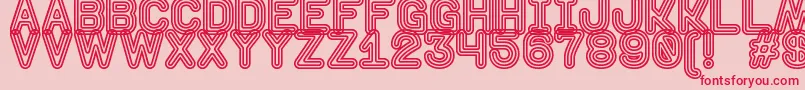 DiscotequeSt Font – Red Fonts on Pink Background