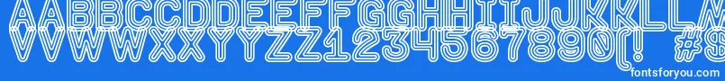 DiscotequeSt Font – White Fonts on Blue Background