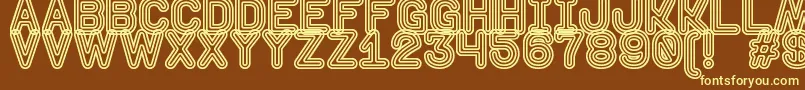 DiscotequeSt Font – Yellow Fonts on Brown Background