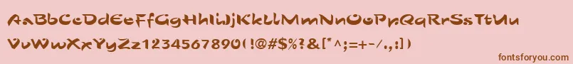 ShoLtRoman Font – Brown Fonts on Pink Background